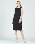 Modal Cotton - Reversible Cut Out Midi Dress - Black - Final Sale!