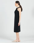 Grecian Halter Midi Sheath Dress - Black - Final Sale!