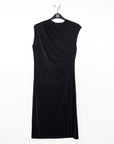 Signature Side Slit Midi Dress - Black