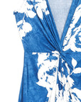 Crushed Silk Knit - Center Slit Maxi Dress - Dreamy Floral - Final Sale!