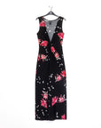 Center Slit Maxi Dress - Floral Flake - Final Sale!