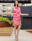 Jewel Neck Swing Dress - Stripes+Dots - Final Sale!