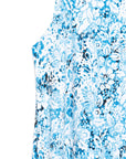 Textured Jewel Neck Swing Dress - Floral Rain-Turquoise - Final Sale!