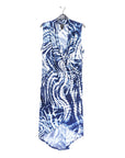 Crepe Knit - Crossover Tulip Hem Dress - Swirl Wave - Final Sale!