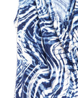 Crepe Knit - Crossover Tulip Hem Dress - Swirl Wave - Final Sale!