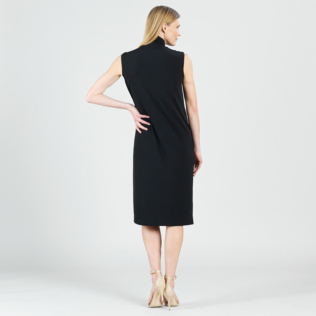 Signature Mock Neck Midi Dress - Black - Final Sale! – Clara Sunwoo