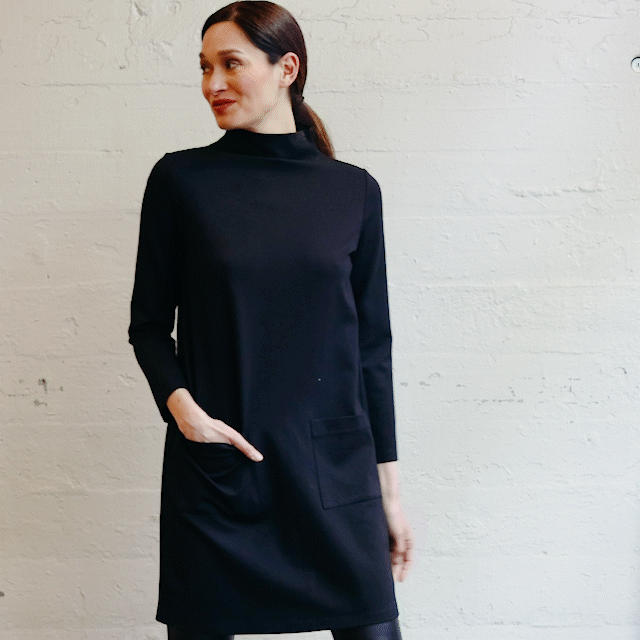 Black tunic sweater dress sales