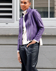 Liquid Leather™ Double Zip Pocket Jacket - Eggplant - Final Sale!