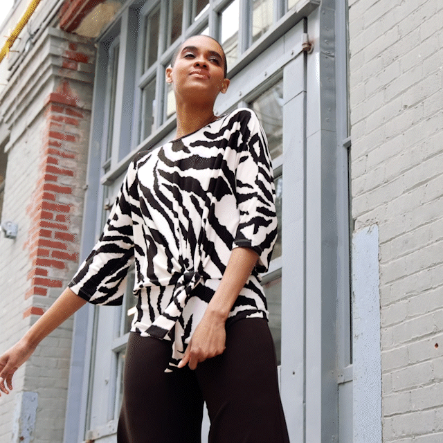 Cozy Knit - Side Tie Sweater Top - Zebra - Final Sale – Clara Sunwoo