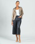 Metallic Liquid Leather™ Textured Signature Jacket - Copper