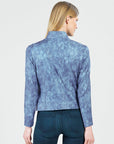 Liquid Leather™ Textured Double Zip Pocket Jacket - Denim - Final Sale!