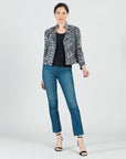 Liquid Leather™ Textured Double Zip Pocket Jacket - Charcoal Cheetah - Final Sale!