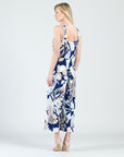 Grecian Halter Pocket Jumpsuit - Geo Flower - Final Sale!