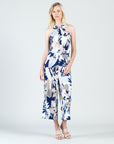 Grecian Halter Pocket Jumpsuit - Geo Flower - Final Sale!