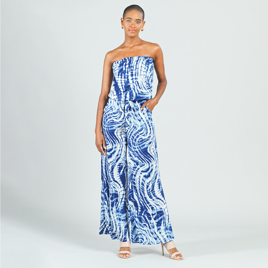 White tube top sales jumpsuit