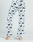 Kick Front High Slit Pant - Chevron Stripe - Final Sale!