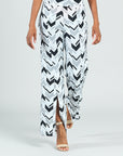 Kick Front High Slit Pant - Chevron Stripe - Final Sale!