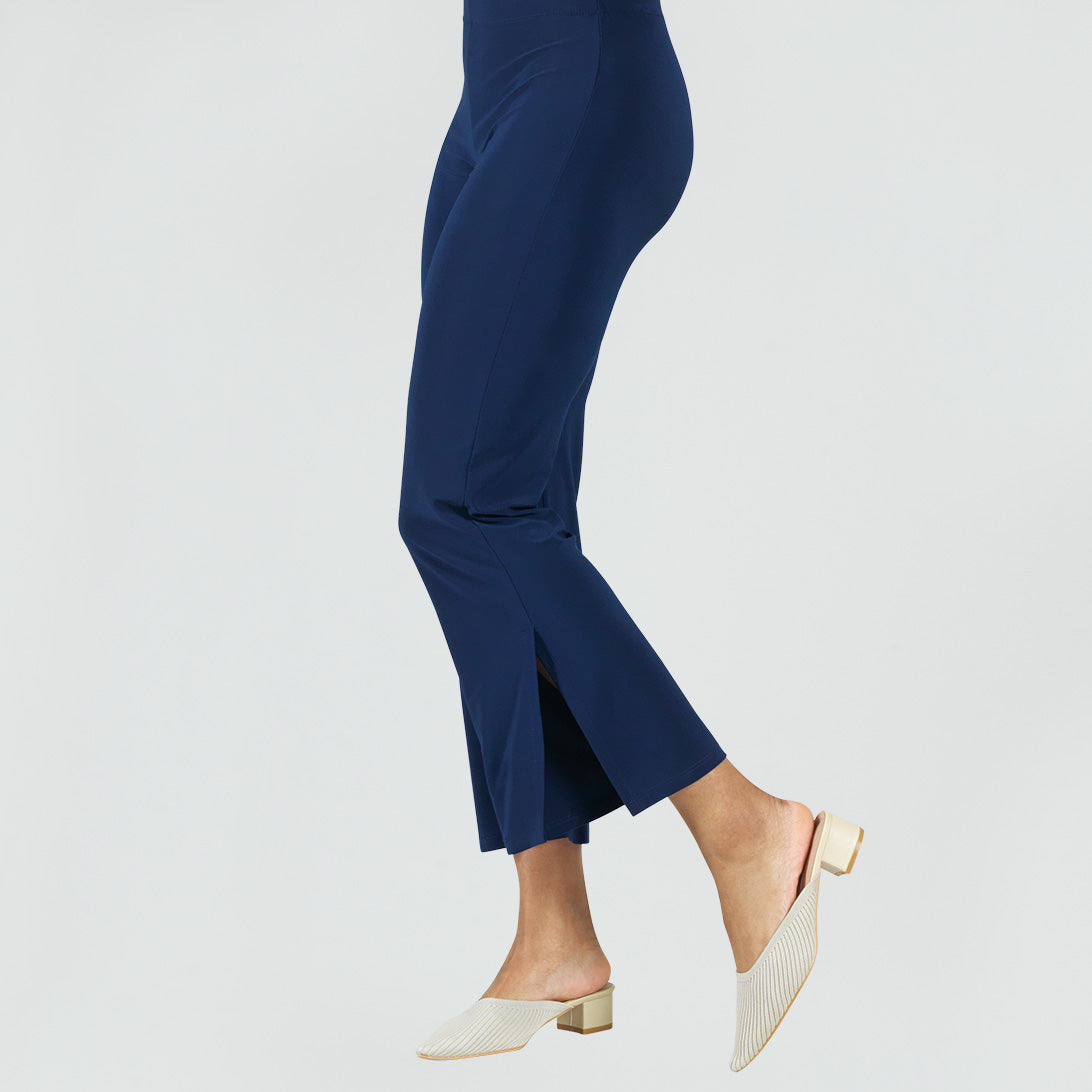 dress pants with side slits Black side slit flared dress pants SouthernPineBoutique