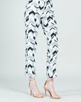 Center Seam Front Slit Ankle Pant - Chevron Stripe - Final Sale!