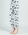 Center Seam Front Slit Ankle Pant - Chevron Stripe - Final Sale!