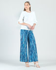 Peach Knit - Tulip Cuff Back Tie Top - White - Final Sale!