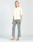Peach Knit - Tulip Cuff Back Tie Top - Yellow - Final Sale!