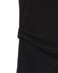 Side Ruched Cap Sleeve Top - Black - Final Sale!
