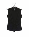 Sleeveless Center Front Tie Top - Black - Final Sale!