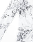 Foil Knit - Center Front Tie Top - Abstract Marble - Final Sale!
