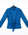 Foil Knit - Center Front Tie Top - Abstract Splatter - Final Sale!