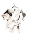Side Tie Wrap Top - Ivory Watercolor - Final Sale
