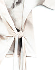 Side Tie Wrap Top - Ivory Watercolor - Final Sale