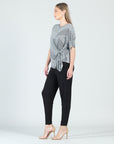 Side Tie Wrap Top - Houndstooth Grid - Final Sale!