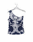One Shoulder Top - Paisley Leaf - Final Sale!