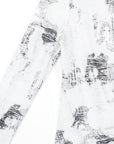 Foil Knit - Side Tie Waist Top - Abstract Marble - Final Sale!
