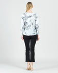 Foil Knit - Side Tie Waist Top - Abstract Marble - Final Sale!