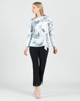 Foil Knit - Side Tie Waist Top - Abstract Marble - Final Sale!