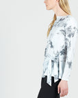 Foil Knit - Side Tie Waist Top - Abstract Marble - Final Sale!