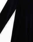 V-Neck Side Flow Top - Black - Final Sale