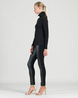 Long Sleeve Turtleneck Top - Black - Final Sale