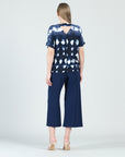 Back Cut Out Top - Diamond Navy - Final Sale