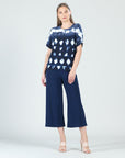 Back Cut Out Top - Diamond Navy - Final Sale