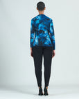 Ruched Drape Top - Sea Flora - Final Sale!