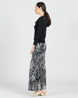 Cowl Neck Side Ruched Top - Black - Final Sale