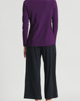 Basic Long Sleeve Scoop Top - Eggplant - Limited Sizes! - Clara Sunwoo