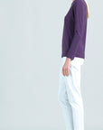 Signature Crew Neck Top - Plum - Final Sale
