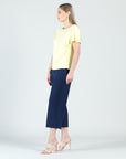 Side Cinched Flounce Sleeve Top - Yellow - Final Sale!