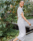 Butter Knit - Caftan Flutter Sleeve Top - Fan Motif - Final Sale!