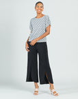 Butter Knit - Caftan Flutter Sleeve Top - Fan Motif - Final Sale!
