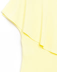 Ruffle Overlay Top - Yellow - Final Sale!